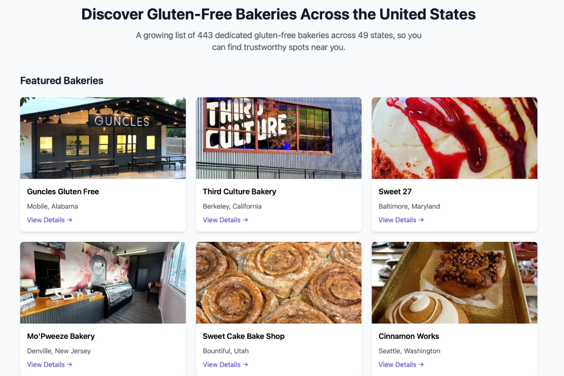 findglutenfreebakeries.com thumbnail
